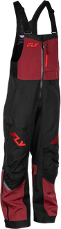 Fly Racing Women's Carbon Bibs Merlot/Red – Snowmobile Bibs with Weatherproof Technology, for Arctic and Mountain Vehicles
