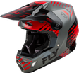 Fly Racing Formula CP Slice Helmet Grey/Red/Black Small - Lightweight Motorcycle Helmet with Impact Protection