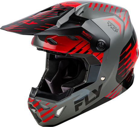 Fly Racing Formula Cp Slice Helmet Grey/Red/Black XL – Lightweight DOT/ECE Approved Motorcycle Helmet with Impact Absorption Technology