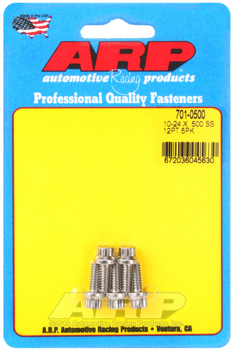 ARP 10-24 x 0.500-inch Stainless Steel Bolt – Automotive Grade Fastener for Car and Truck Applications