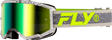 Fly Racing Yth Zone Goggle Dark Gray/High Visibility with Iridescent Green Mirror Lens for ATV, Motocross, and Off-Road Vehicles