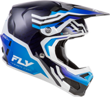 Fly Racing Formula S Carbon Byte Helmet for Motorcycle - Blue Carbon/Blue/White, XL