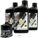 Klotz Sidexside Oil Change Kit 10W-50 with Oil Filter for Polaris RZR XP Turbo and Pro XP Models
