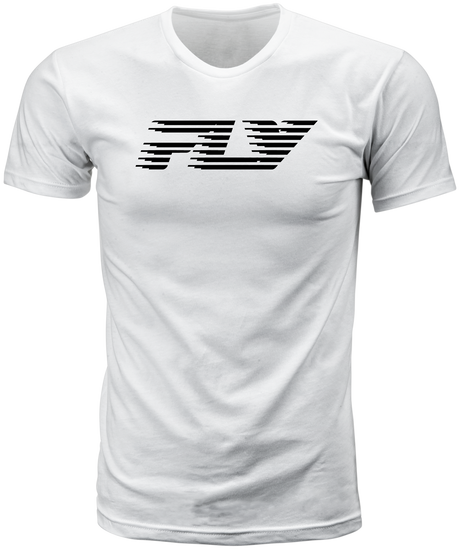 Fly Racing Fly Fast Tee White Medium – Premium Crew Neck T-Shirt for Motorcycles and Off-Road Vehicles