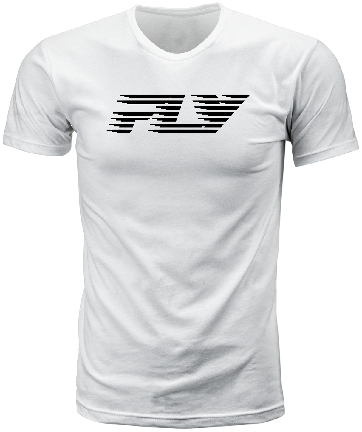 Fly Racing Fly Fast Tee White Small - Premium Crew Neck T-Shirt for Motocross and Off-Road Vehicles