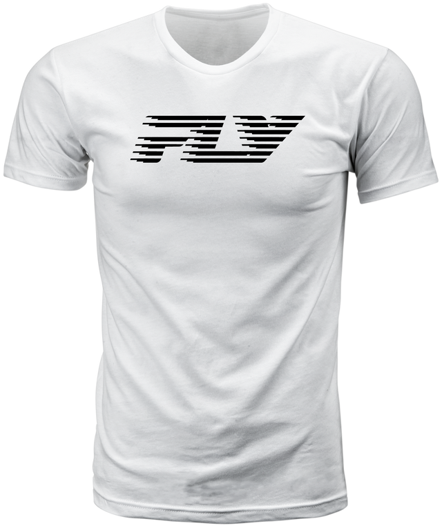 Fly Racing Fly Fast Tee White 2X - Premium Crew Neck T-Shirt for Motocross and Off-Road Vehicles