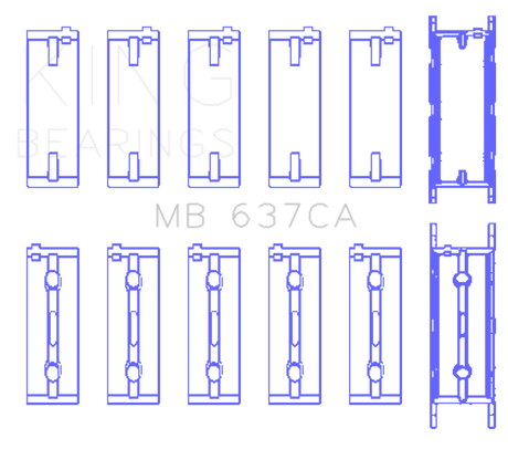 King Engine Bearings BMW S85B50A Main Bearing Set