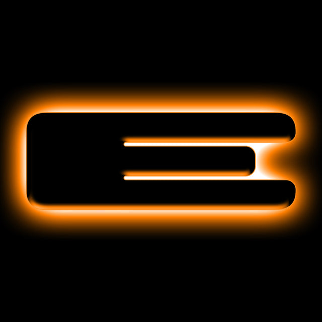 ORACLE Lighting Universal Illuminated LED Letter Badges - Matte Blk Surface Finish - E