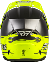 Fly Racing Youth Kinetic Surge Helmet for Off-Road Motorcycles - Grey/Hi Vis, Fits Honda CRF250R, Yamaha YZ250F, KTM SX Series, and More