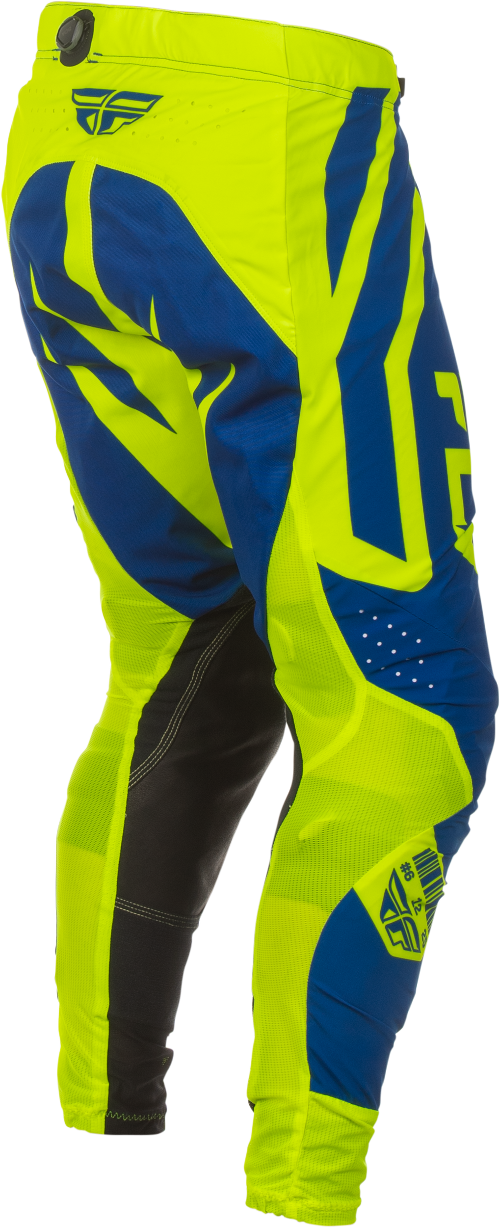Fly Racing Lite Lancer Pants Ca/Ny Navy/Hi Vis Size 38 – Motocross Gear with Kevlar Reinforcements and BOA Fit System