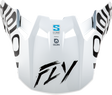 Fly Racing Formula S Carbon Abyss Visor White/Black Medium/Large for Off-Road Motorcycles