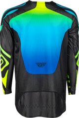 Fly Racing Evolution DST Zen Jersey Black/Blue/Hi Vis Large - Cycling Jersey for Road and Mountain Bikes