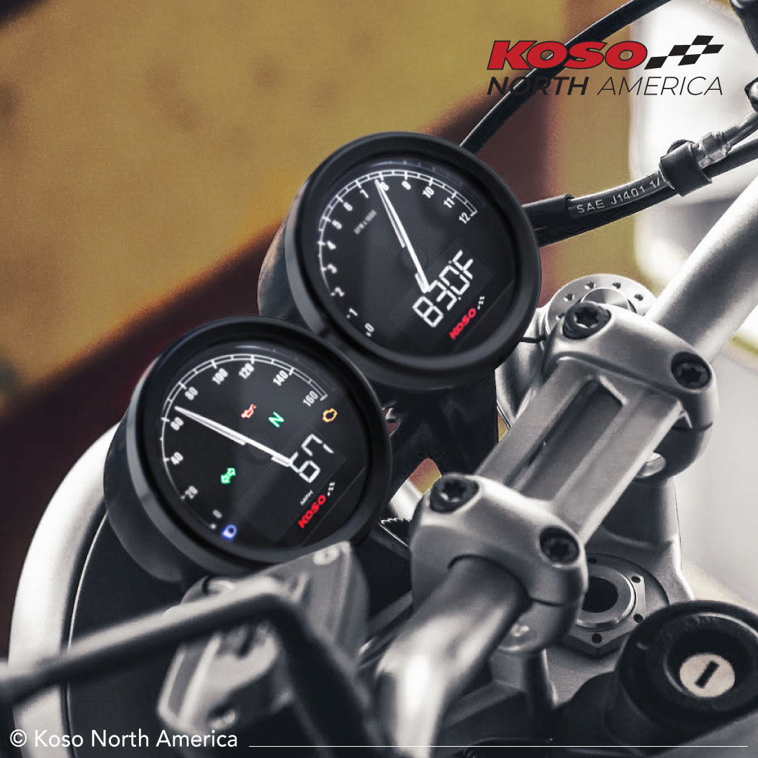 KOSO BA085101 Tnt 05r D60 Tachometer for Yamaha V-Star 650 and Honda Shadow 750