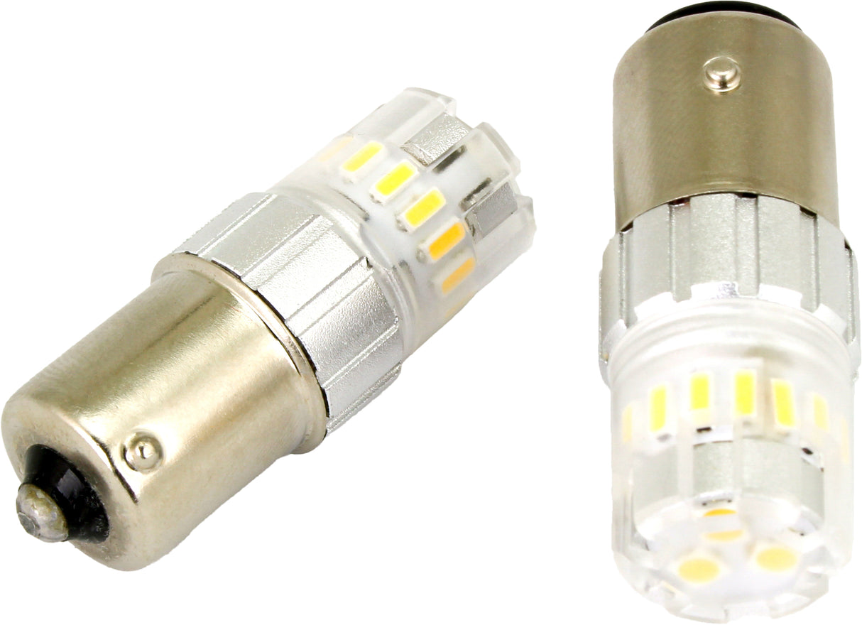 CYRON AB1156E-A 6W LED Amber Bulb Pair for Harley Davidson and Automotive Applications