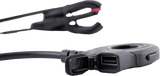 KOSO Thumb Switch with Type A Charger for Heated Grips - Compatible with Motorcycles and Scooters