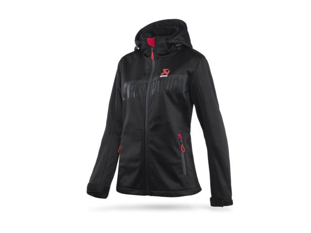 Akrapovic Women's Corpo Softshell Jacket in Black – Size M