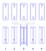 King Engine Bearings Mazda 626 F8 (Size +0.50mm) Main Bearing Set
