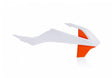 Acerbis KTM SX65 / GasGas MC65 Radiator Shroud - 20 White / 16 Orange - Fits 2016-2023 Models