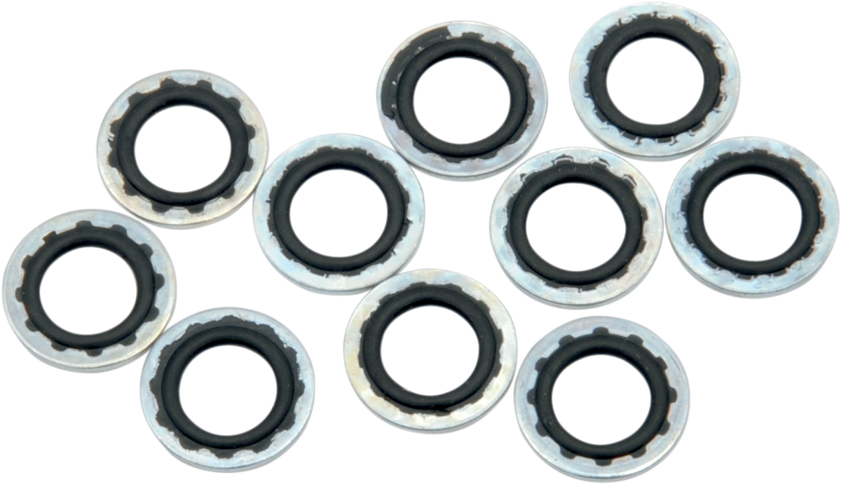 DRAG SPECIALTIES Banjo Washers - 3/8 inch / 10mm Part Number 348014HC-3 for Harley-Davidson Motorcycles