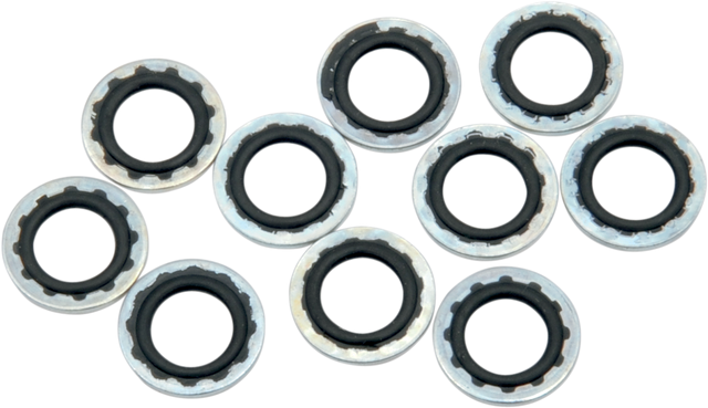 DRAG SPECIALTIES Banjo Washers - 3/8 inch / 10mm Part Number 348014HC-3 for Harley-Davidson Motorcycles