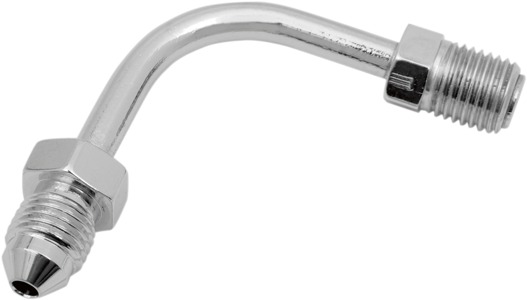 DRAG SPECIALTIES #3 Male Fitting - 3/8-24 Inverted Flare - 90° Short - Fits Harley Davidson and Cruiser Models