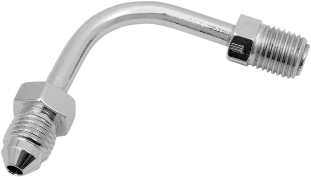 DRAG SPECIALTIES #3 Male Fitting - 3/8-24 Inverted Flare - 90° Short - Fits Harley Davidson and Cruiser Models