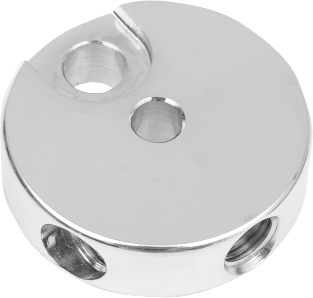 Drag Specialties Front Brake Junction with 3/8-24 Inverted Flare – Fits Harley Davidson Touring and Softail Models