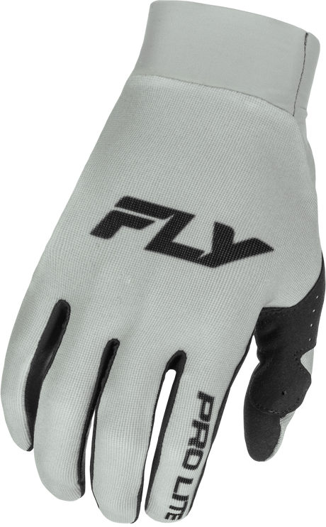 Fly Racing Pro Lite Gloves Grey/Black for Motorcycle and ATV Riders, Size Small