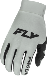 Fly Racing Pro Lite Gloves Grey/Black Large – Lightweight Race Gloves with Touch Screen Compatibility for Motorcycles and ATVs