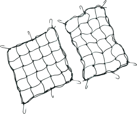 Drag Specialties Cargo Net 12 x 17 inches with 6 Hooks for Motorcycles, Part Number 10-6101B-HC4