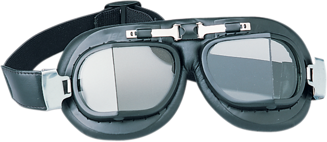 DRAG SPECIALTIES Red Baron Goggle - Flat Black with Tinted Lens for Motorcycle Helmets - Part Number 220001-BX3