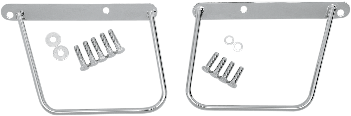 Drag Specialties Saddlebag Support for FX/FL 1984-1999 – Chrome-Plated Steel Brackets, Part 77-0031