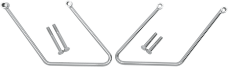 Drag Specialties Saddlebag Support for FX/FL 2000-2017 with Chrome-Plated Steel Brackets – Part 77-0131A