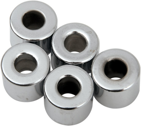 Drag Specialties MPB504 Chrome Spacer Kit for Harley-Davidson Motorcycles - 1/4" x 5/8" x 1/2" Replacement Pack