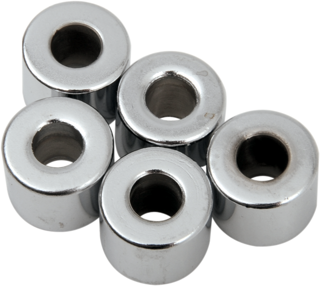 Drag Specialties MPB504 Chrome Spacer Kit for Harley-Davidson Motorcycles - 1/4" x 5/8" x 1/2" Replacement Pack