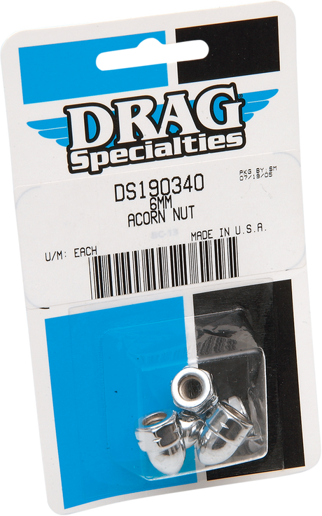 Drag Specialties MBP1206 Acorn Nut - 6 mm for Harley-Davidson and Custom Motorcycles