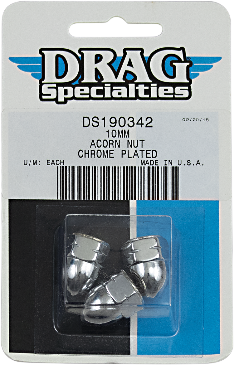 Drag Specialties MBP1210 Acorn Nut - 10 mm for Harley-Davidson Motorcycles