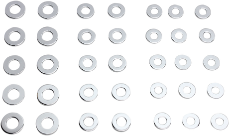 Drag Specialties Chrome SAE Washer Kit MPBDR6 for Harley-Davidson Motorcycles
