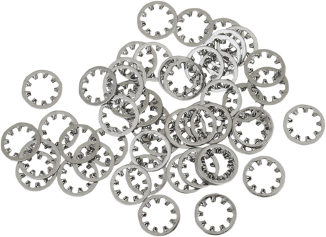 DRAG SPECIALTIES Inside Washer - Star - Chrome 1/4 inch MPB457 for Harley-Davidson Motorcycles