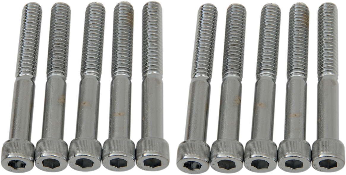 DRAG SPECIALTIES MPB185 Socket-Head Coarse-Thread Bolts for Harley-Davidson Motorcycles, 1/4-20 x 2 inches, Pack of Individual Fasteners