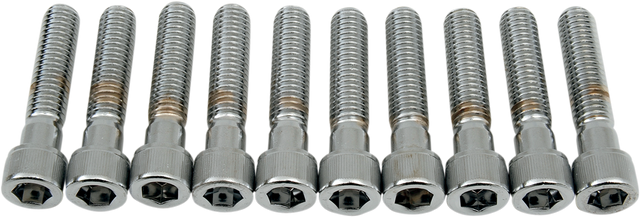 Drag Specialties MPB241 Socket-Head Knurled Bolts for Harley-Davidson and Custom Motorcycles, 3/8-16 x 1-3/4 Inch
