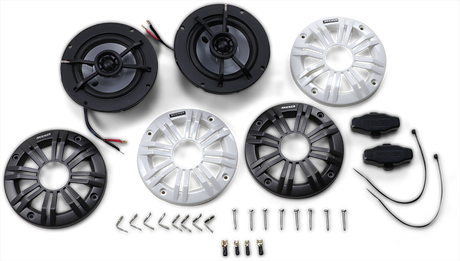 KICKER All-Weather 4-Inch 2-Way 2 Ohm Speakers 45KM42 – Ideal for Vehicle Marine and ATV Applications