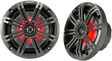 KICKER 6.5-Inch Speakers with 7-Color LED - Part Number 45KM654L for Car Marine & ATV