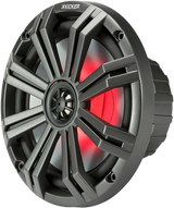 KICKER 8-Inch 45KM84L Marine Speakers with 7-Color LED – Fits Boats and Outdoor Vehicles
