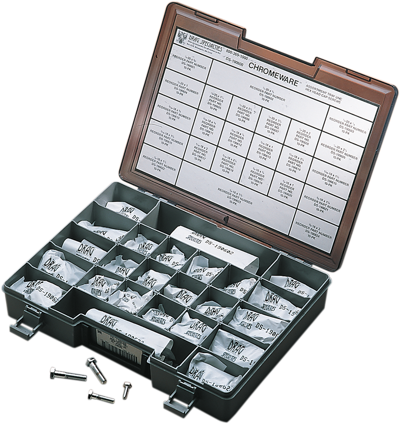 Drag Specialties Head Bolt Assortment Kit MK147 - Hex Coarse-Thread - Fits Harley-Davidson Models