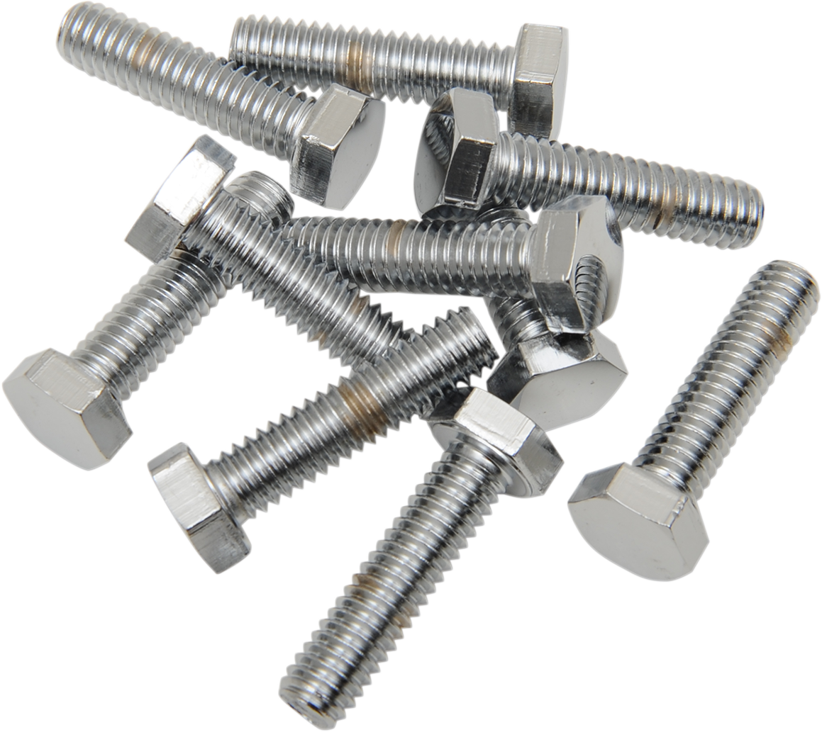 DRAG SPECIALTIES Hex-Head Bolts - Chrome - 5/16"-18 x 1" - Model MPB125 for Harley-Davidson Motorcycles