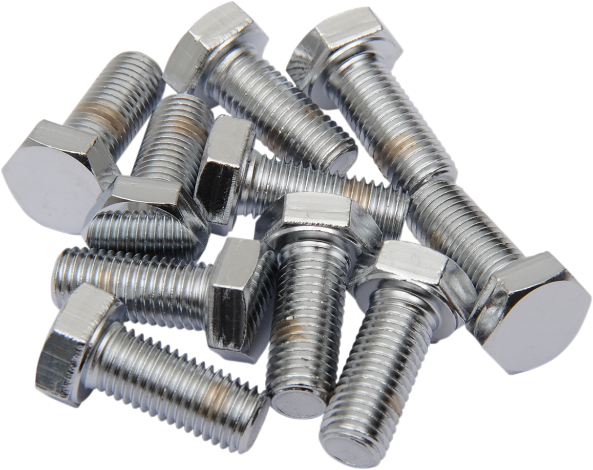 DRAG SPECIALTIES MPB147 Fine Thread Hex Head Bolts - 5/16"-24 x 3/4" - 10 Pack for Harley Davidson Motorcycles