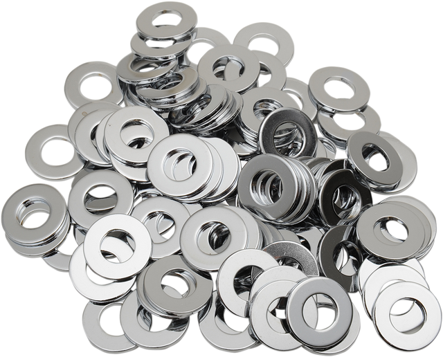 DRAG SPECIALTIES Flat Washers - 5/16 inch Chrome MPB175 for Harley-Davidson Motorcycles