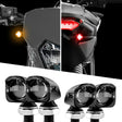 XK GLOW Mini LED Turn Signal Kit for 12V Motorcycles - Front Amber & Rear Red with Universal Fitment