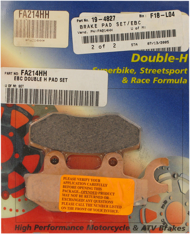 EBC HH Brake Pads FA214HH